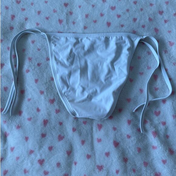 Shade & Shore White & Gold Embellished Womens Bikini Swim Bottoms Medium - Picture 4 of 5